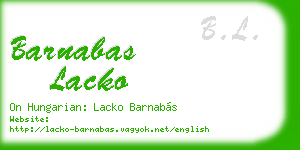 barnabas lacko business card